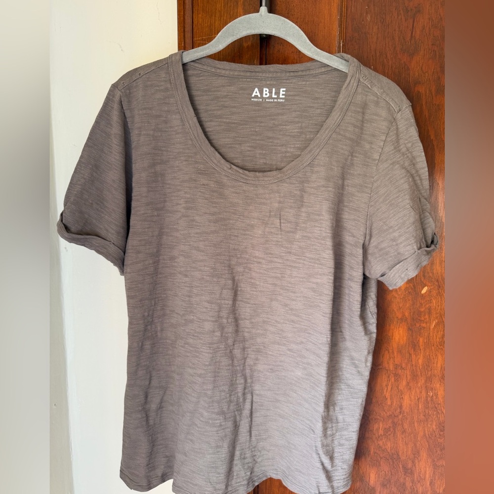 Able Women's Taupe Short Sleeve Tee